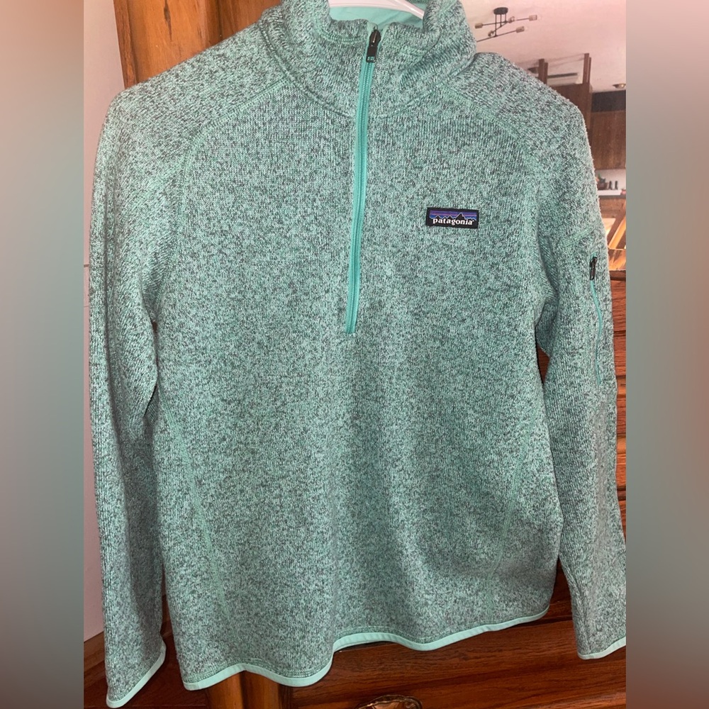 Patagonia Teal Women's Better Sweater 1/4-Zip Fleece pullover